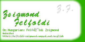 zsigmond felfoldi business card